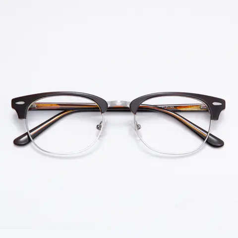 Browline Brown/Silver Eyeglasses