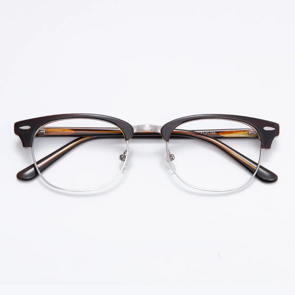 Browline Brown/Silver Eyeglasses
