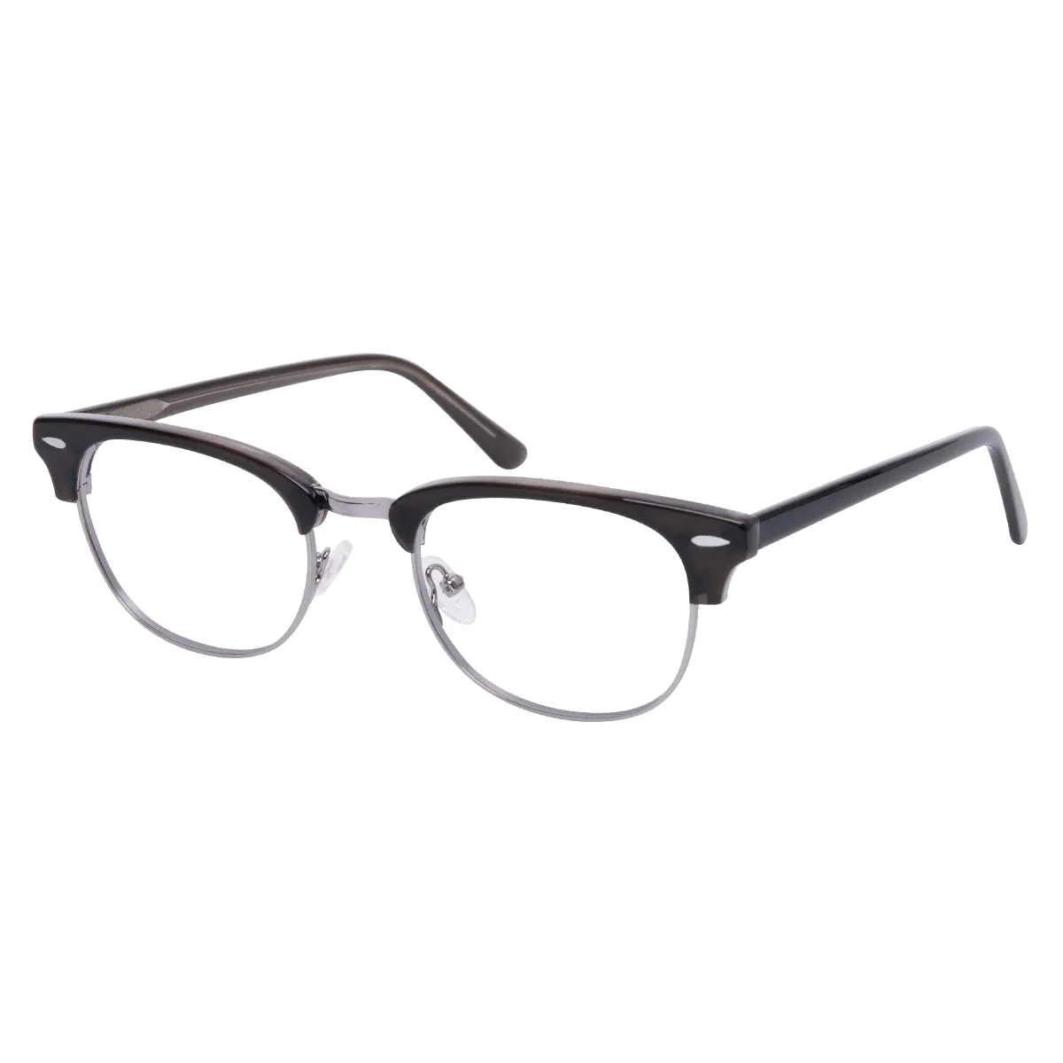 Browline Gray/Silver Eyeglasses