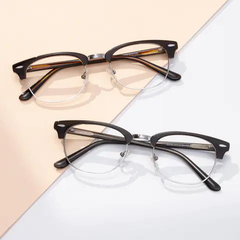Browline Gray/Silver Eyeglasses