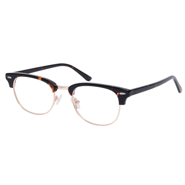 Browline Tortoiseshell Gold Eyeglasses