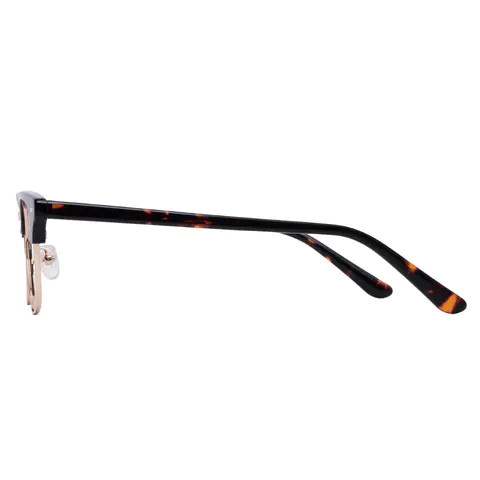 Browline Tortoiseshell Gold Eyeglasses