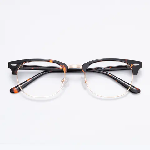 Browline Tortoiseshell Gold Eyeglasses