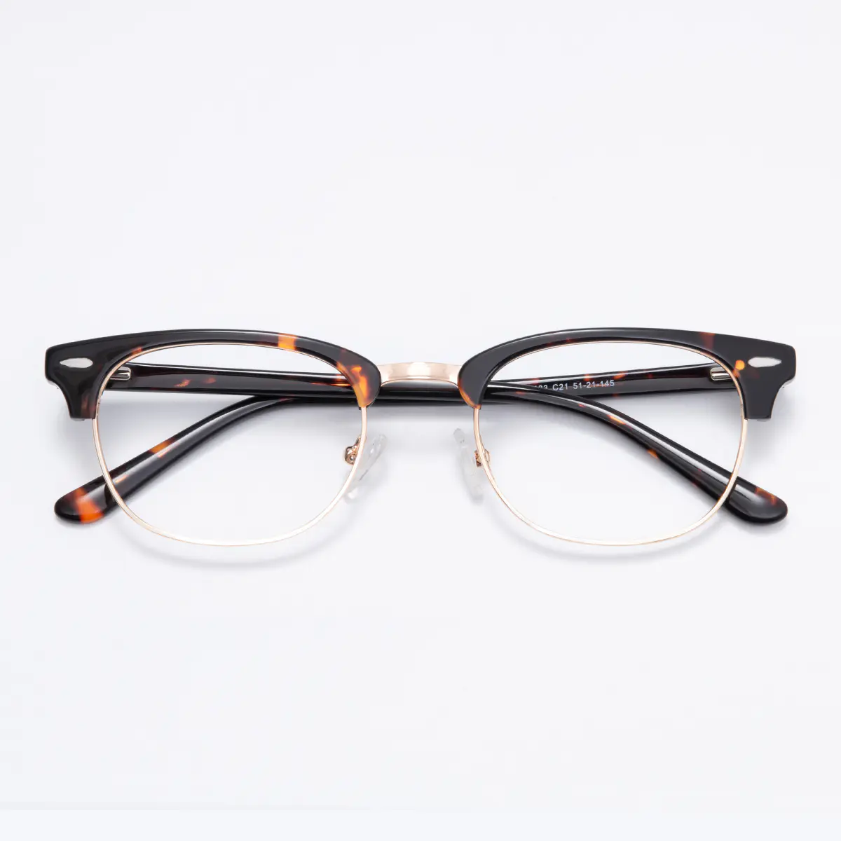 Browline Tortoiseshell Gold Eyeglasses