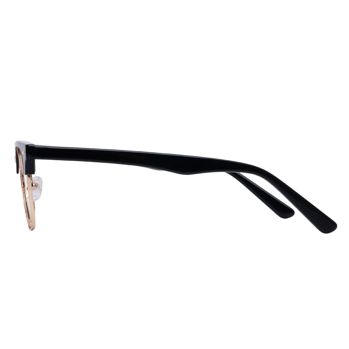 Browline Black Gold Eyeglasses