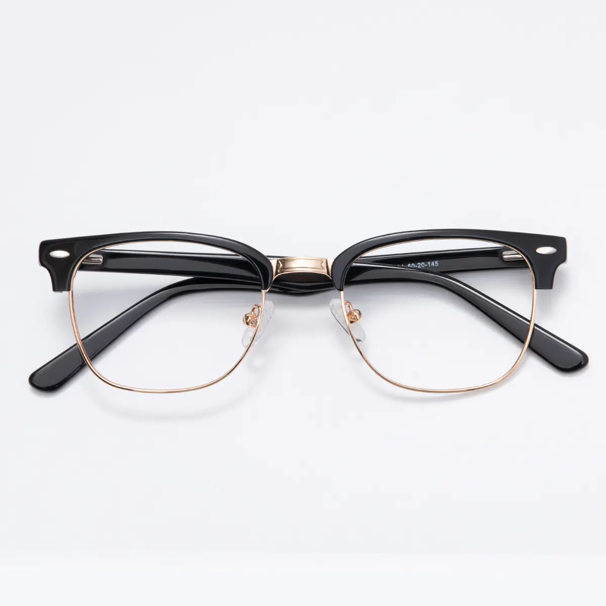 Browline Black Gold Eyeglasses