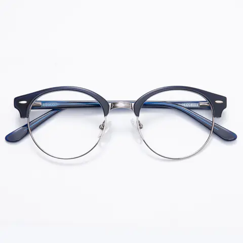 Browline Blue/Silver Eyeglasses