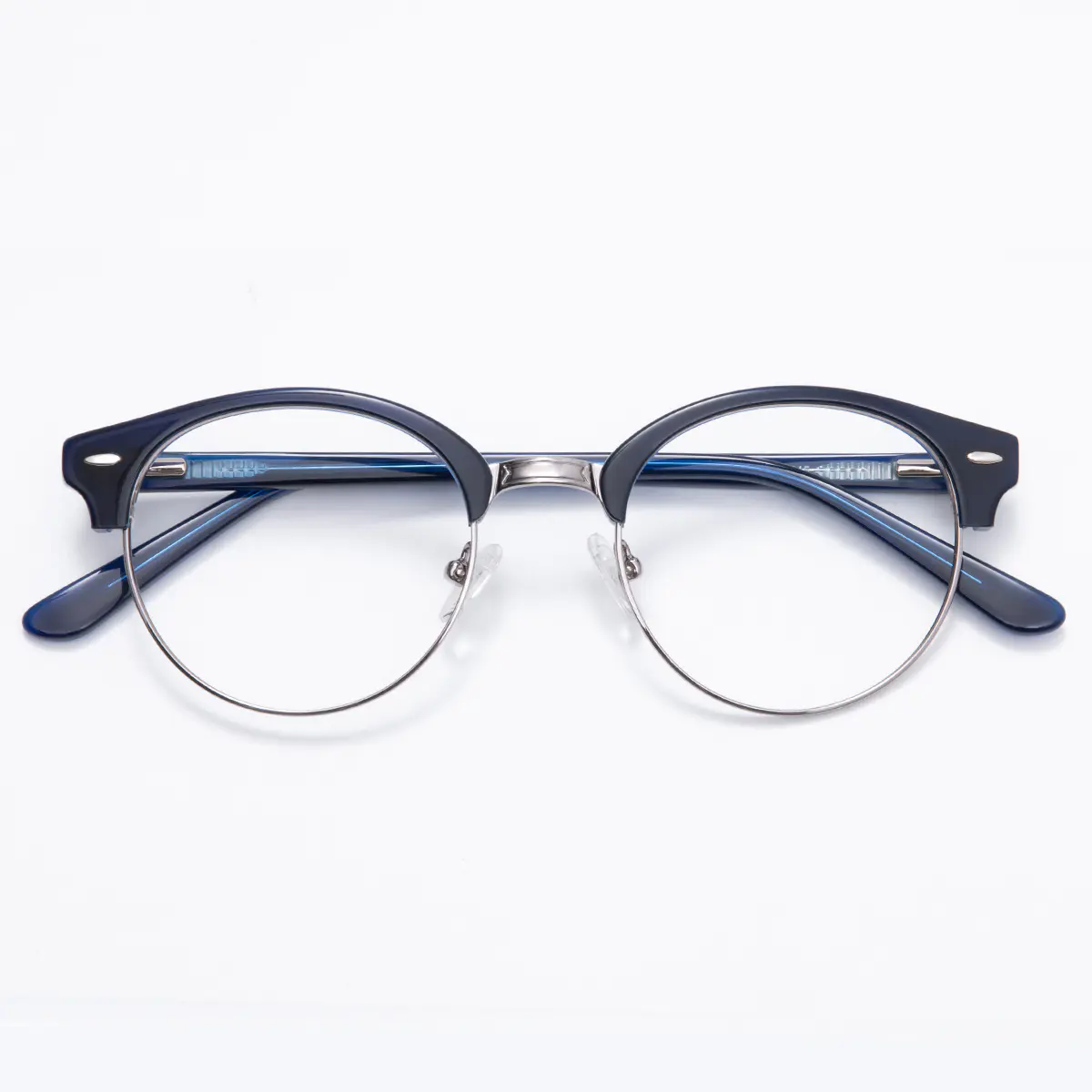 Browline Blue/Silver Eyeglasses