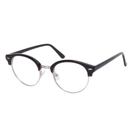 Browline Black Gold Eyeglasses