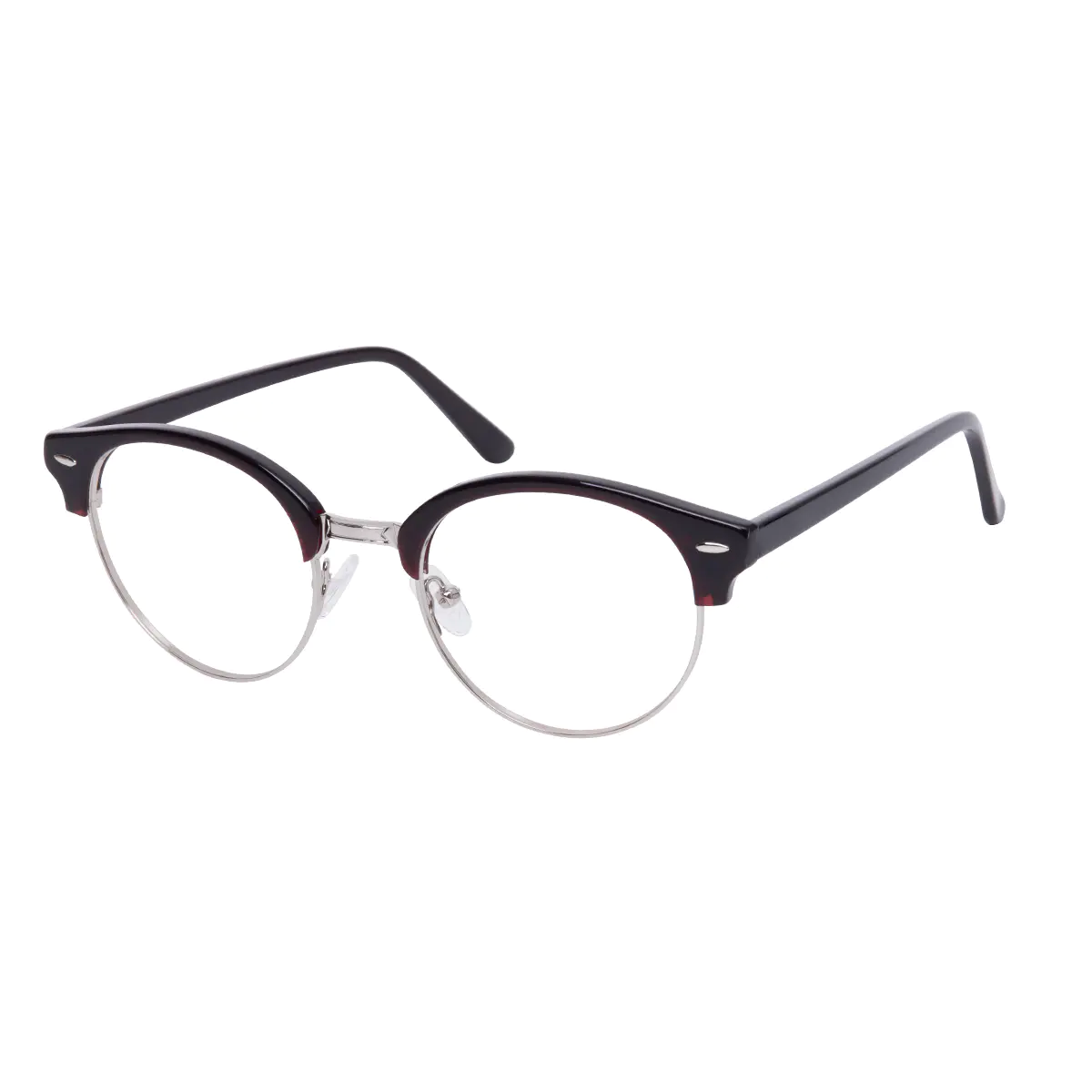 Browline Black Gold Eyeglasses