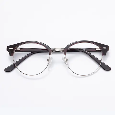 Browline Black Gold Eyeglasses