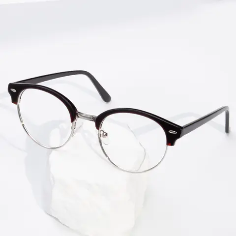 Browline Black Gold Eyeglasses