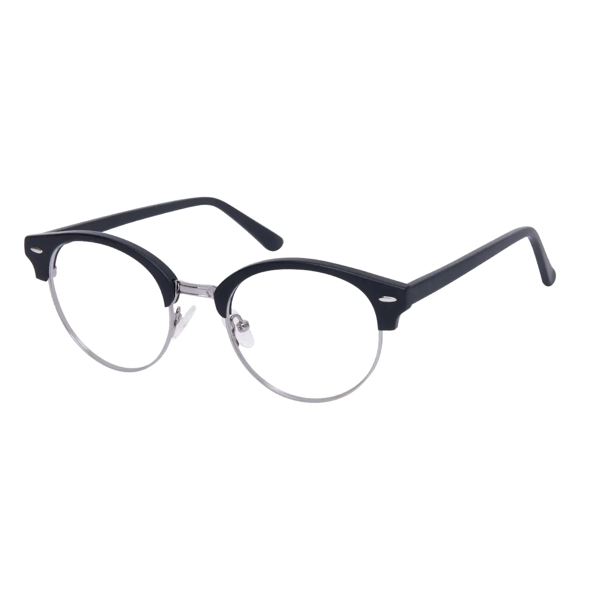 Browline Matte Black Eyeglasses