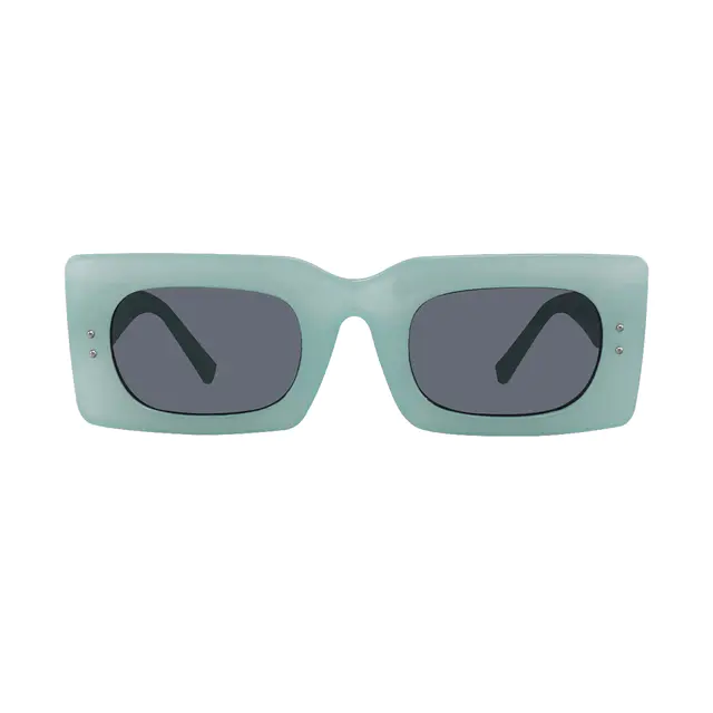 Rectangle Green Sunglasses