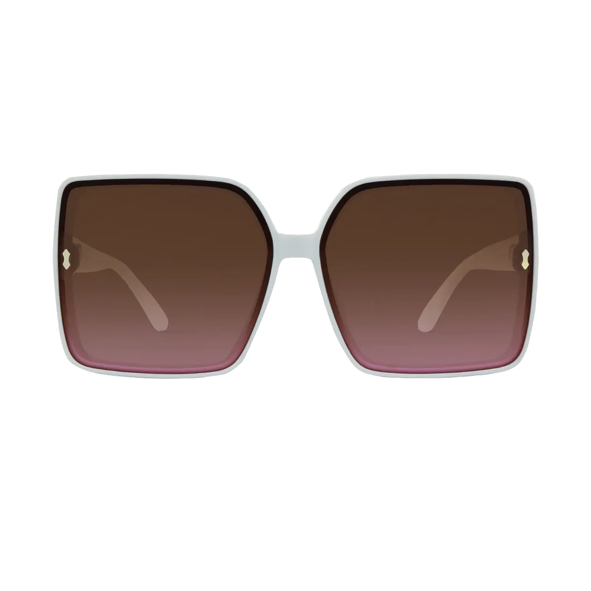 Square White Sunglasses