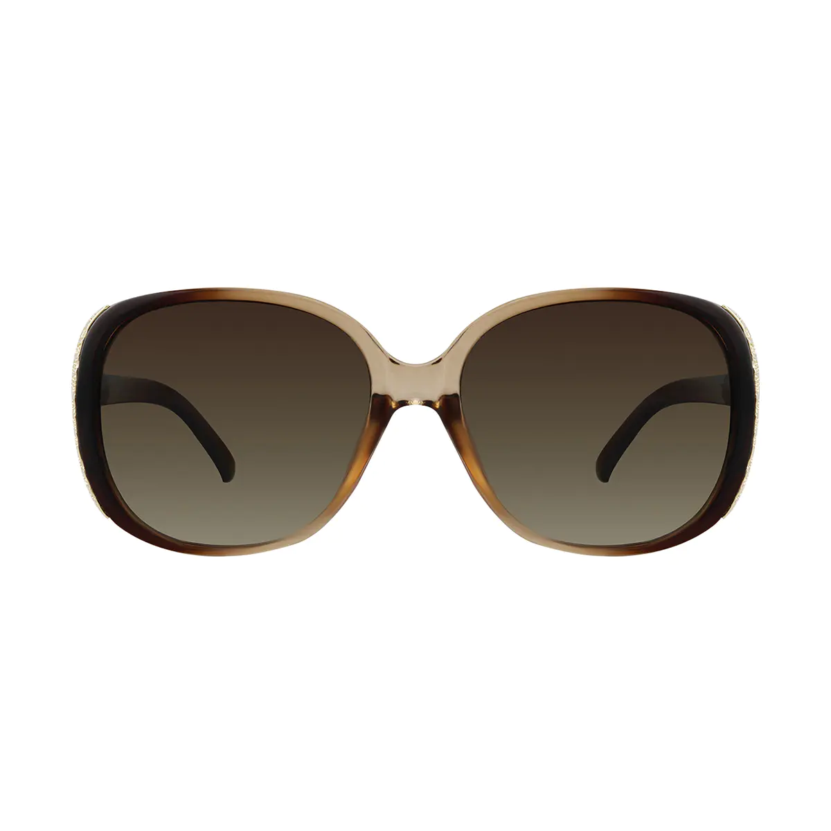 Oval Brown Sunglasses