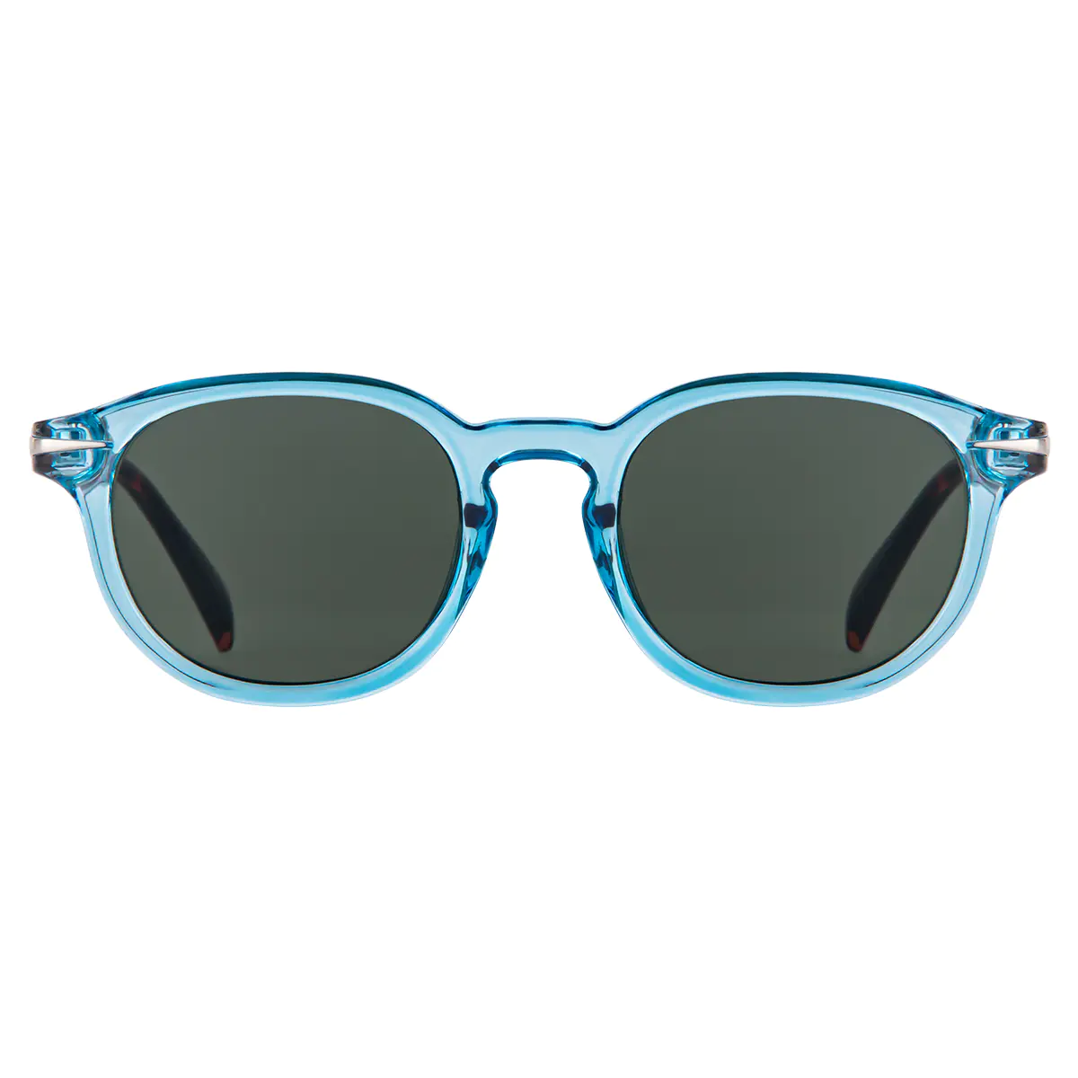 Oval Transparent Blue Sunglasses