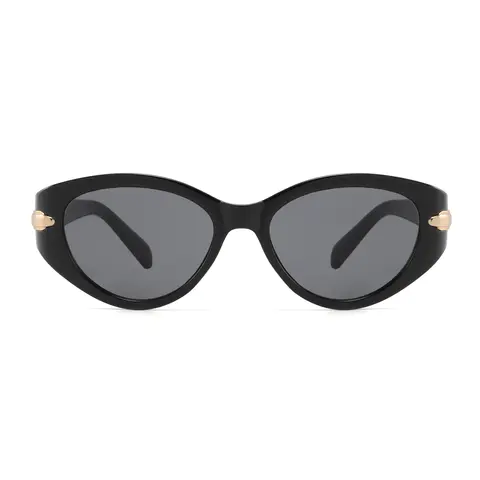 Oval Black Sunglasses