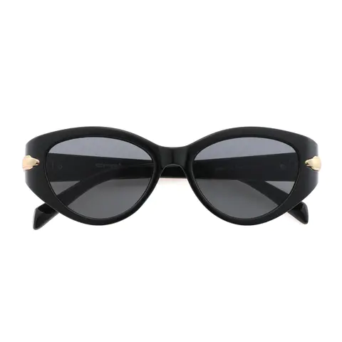 Oval Black Sunglasses