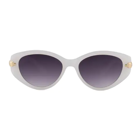 Oval White Sunglasses