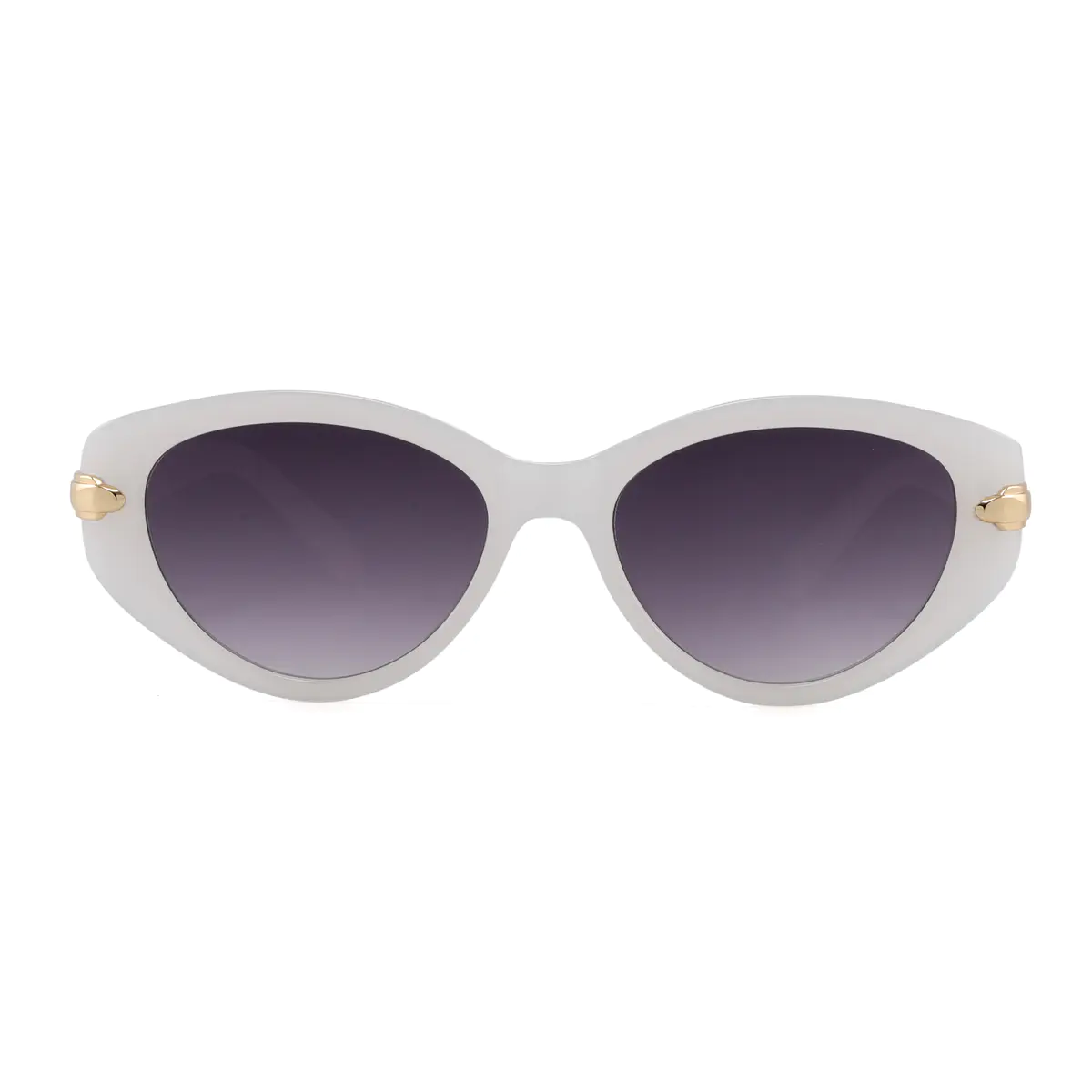 Oval White Sunglasses