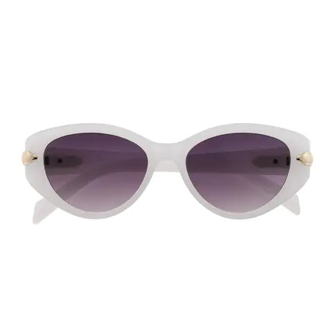 Oval White Sunglasses