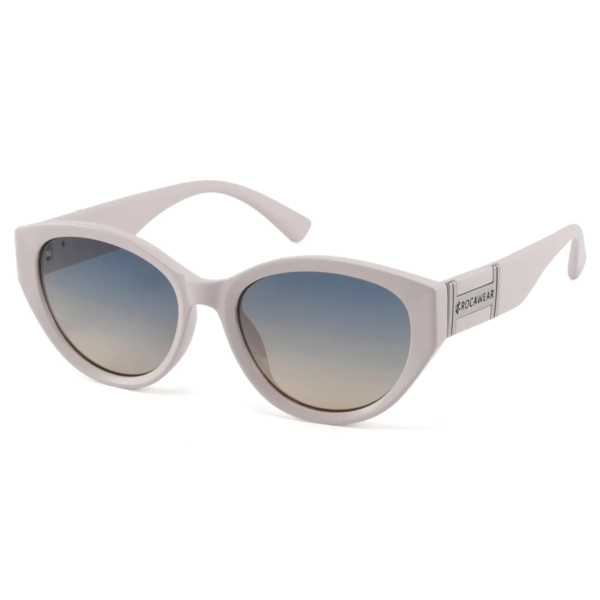 Cat-eye White Sunglasses