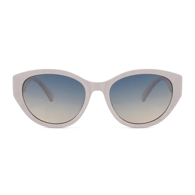 Cat-eye White Sunglasses