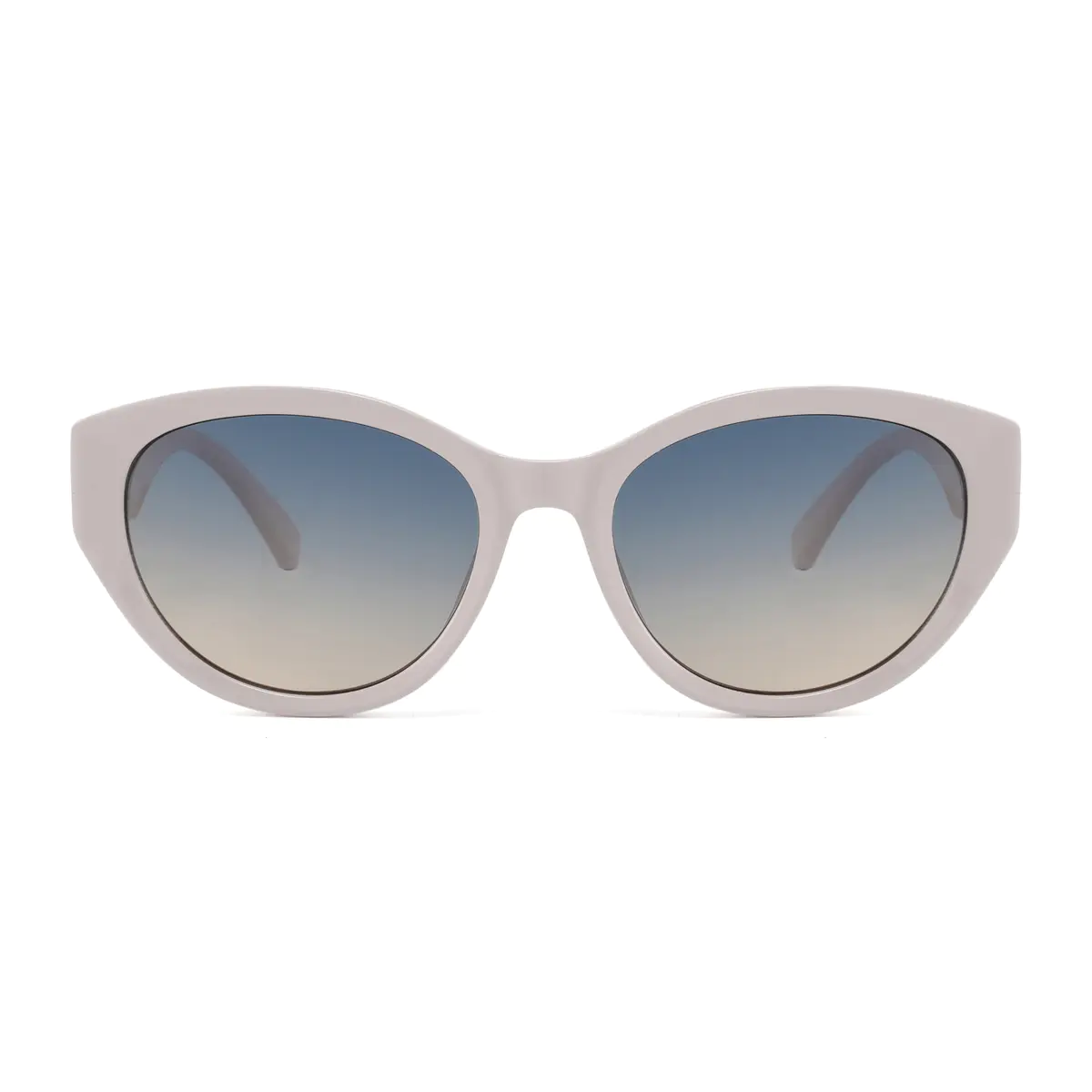 Cat-eye White Sunglasses