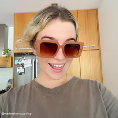 Square Light Brown Sunglasses