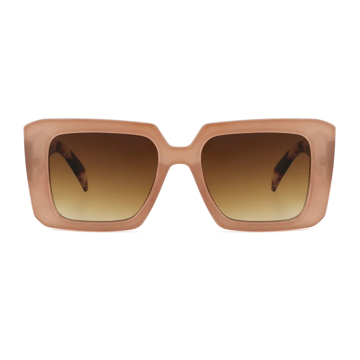 Square Light Brown Sunglasses