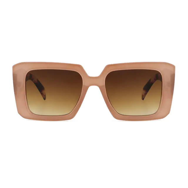 Square Light Brown Sunglasses