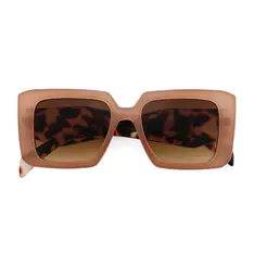 Square Light Brown Sunglasses