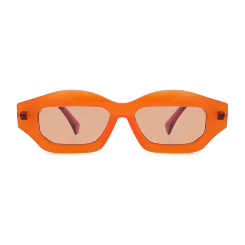 Geometric Orange Sunglasses