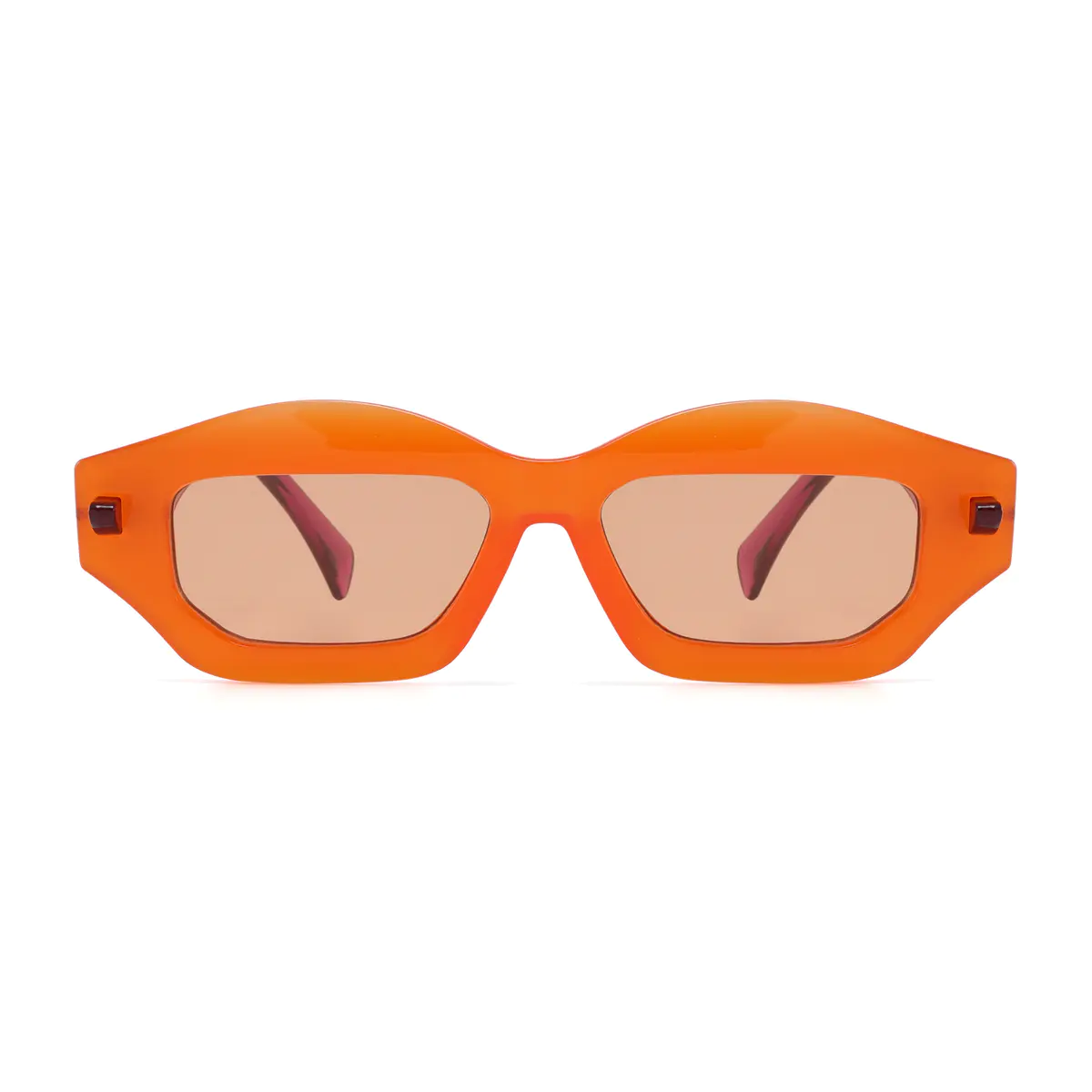 Geometric Orange Sunglasses