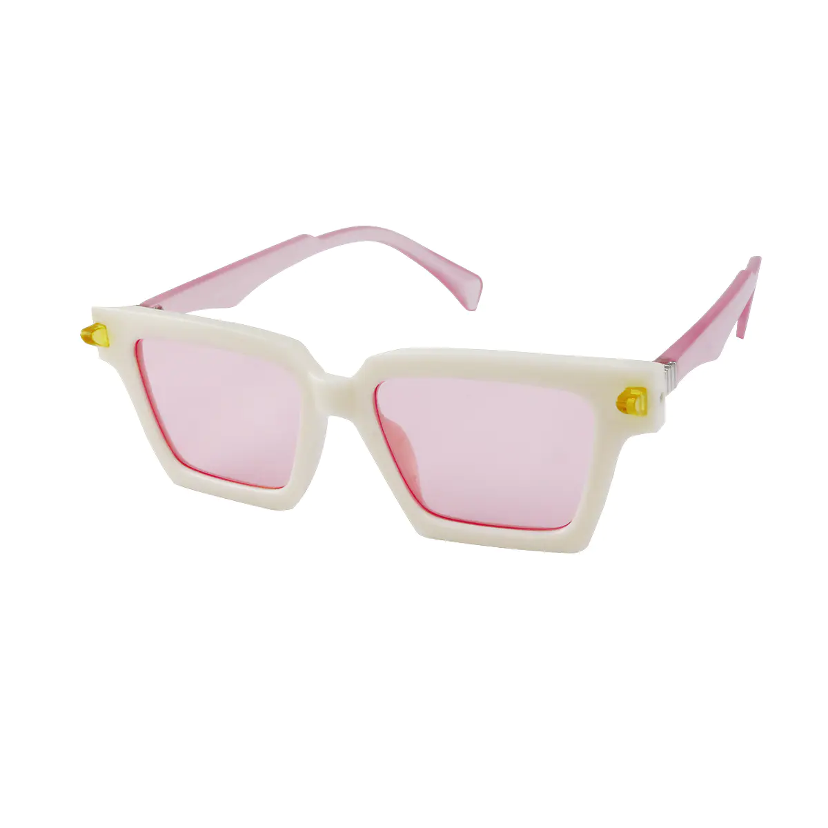 Square White Sunglasses