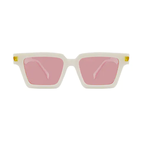 Square White Sunglasses