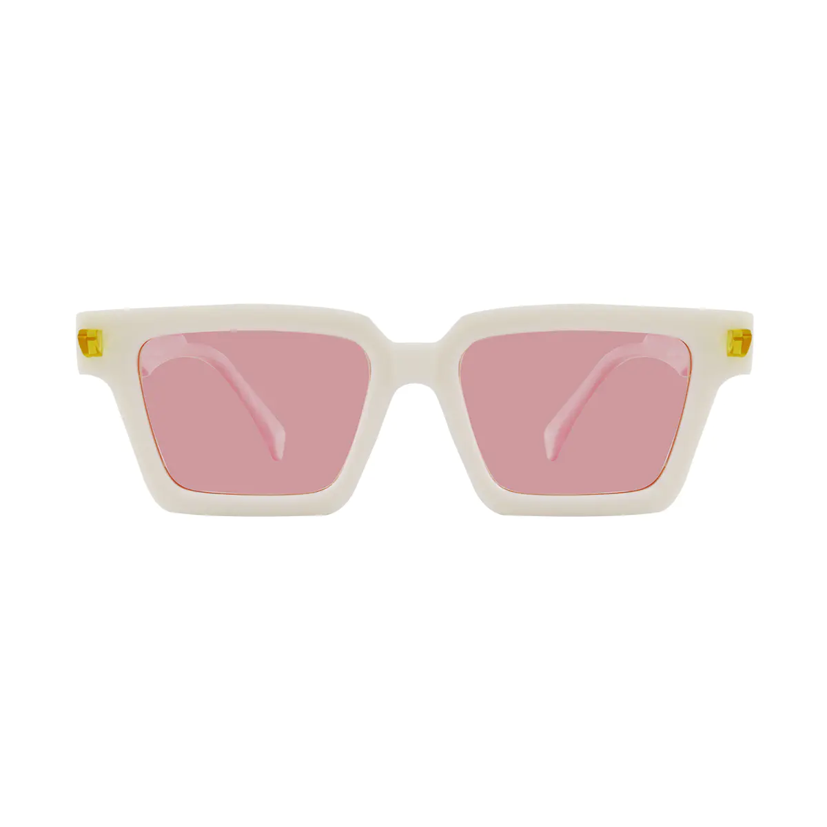 Square White Sunglasses