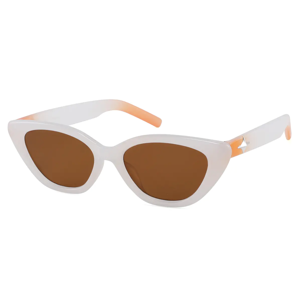 Cat-eye White Sunglasses