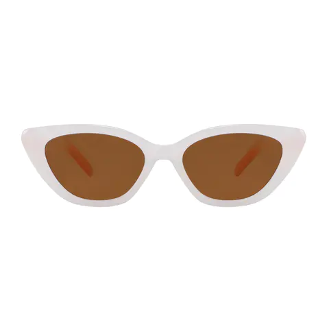 Cat-eye White Sunglasses