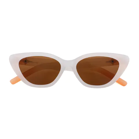 Cat-eye White Sunglasses