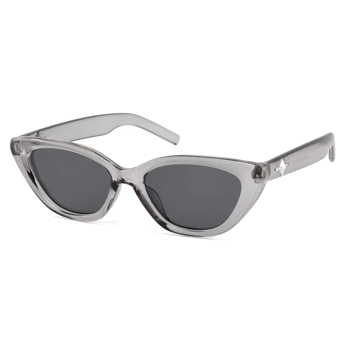 Cat-eye Transparent Gray Sunglasses