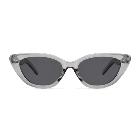 Cat-eye Transparent Gray Sunglasses