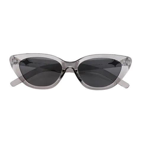 Cat-eye Transparent Gray Sunglasses