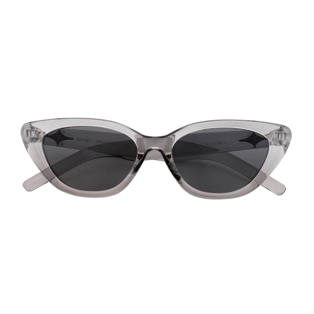 Cat-eye Transparent Gray Sunglasses