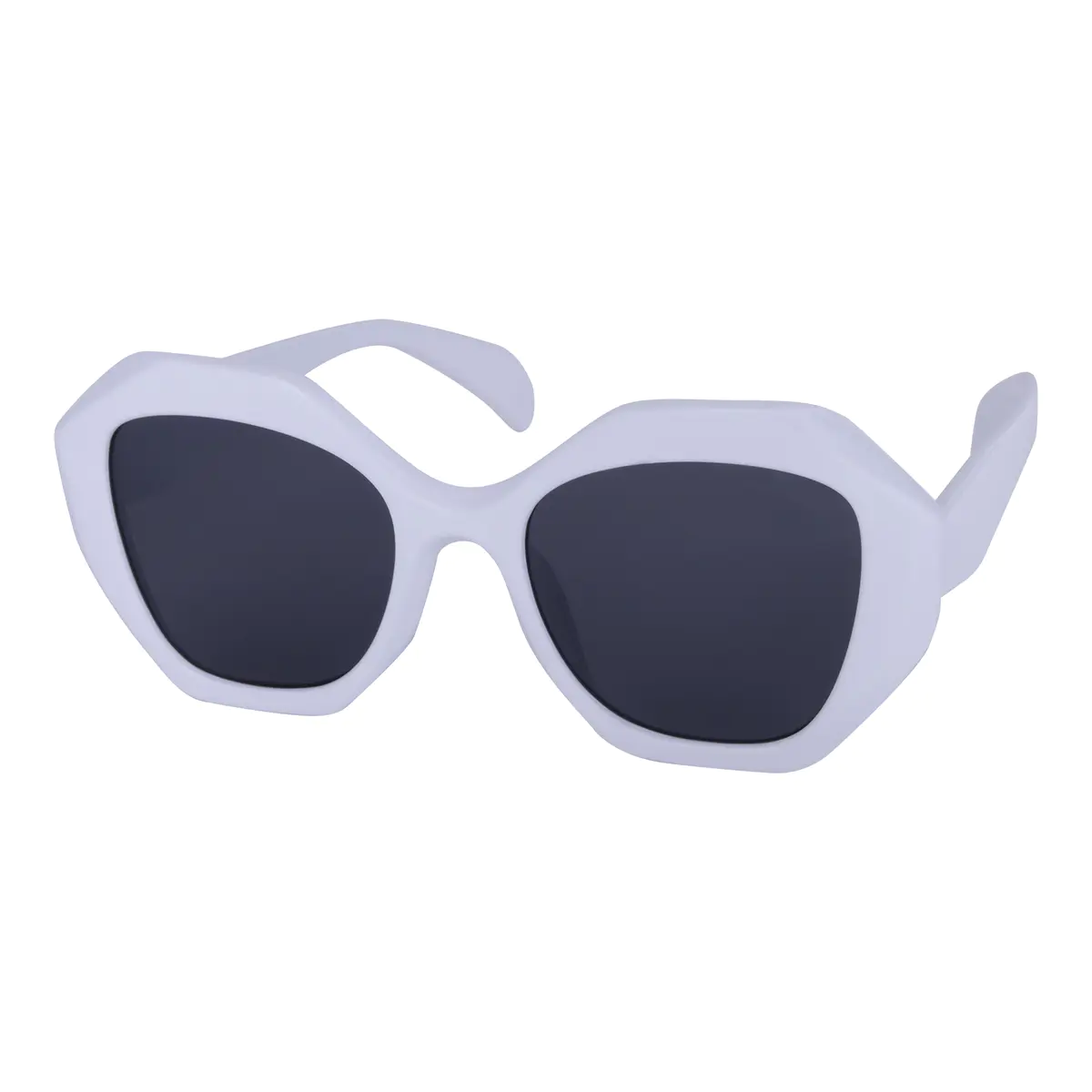 Geometric White Sunglasses