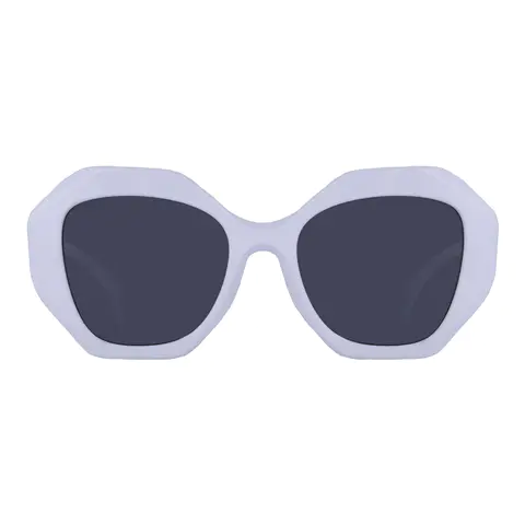 Geometric White Sunglasses