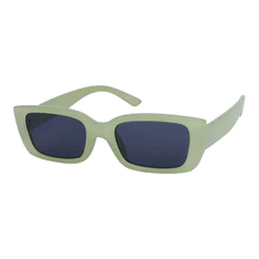 Rectangle Transparent Green Sunglasses