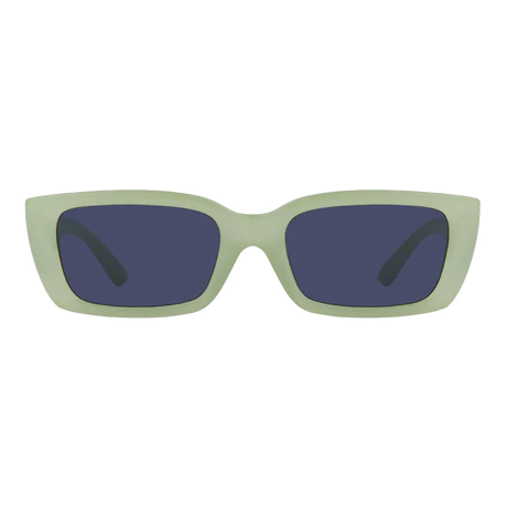 Rectangle Transparent Green Sunglasses
