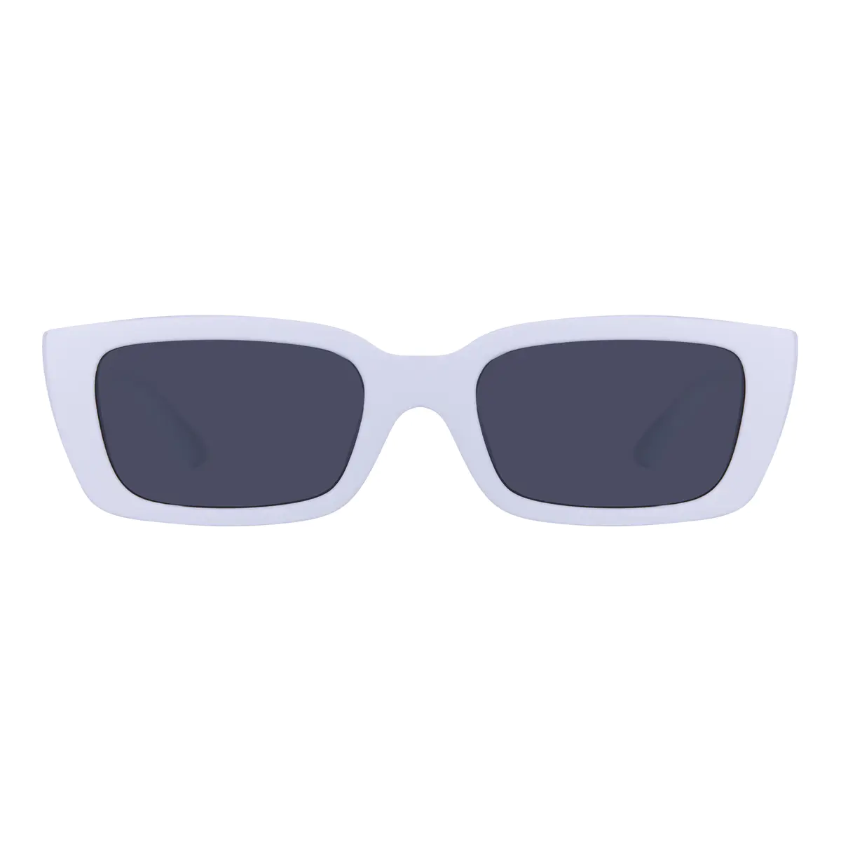 Rectangle White Sunglasses